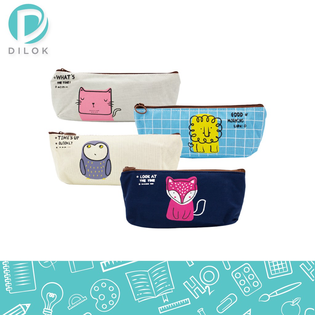 dilok-กระเป๋าดินสอผ้ารูปสัตว์-1pc116
