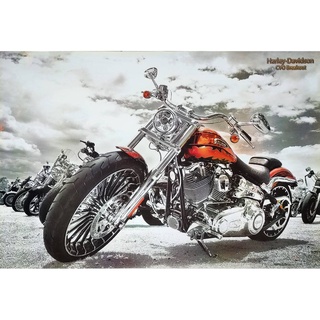 โปสเตอร์ ฮาร์เล่ย์ Harley-Davidson ฮาร์ลีย์-เดวิดสัน ฮาเล่ย์ รถจักรยานยนต์ โปสเตอร์ติดผนัง ภาพติดผนังสวย poster