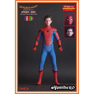 Crazy Toys โมเดล สไปเดอร์แมน โฮมคัมมิ่ง ทอมฮอลแลนด์ Model Figure Spider Man Home coming Tom Holland ปีเตอร์ ปาร์คเกอร์