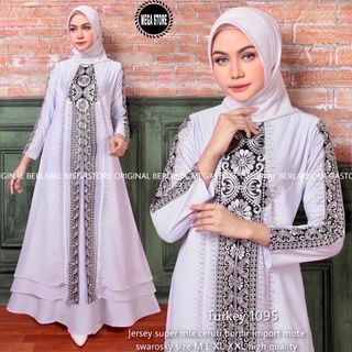 ใหม่ล่าสุด Gamis Abaya Turkey Abaya 1062 ชุดเดรส ปักลายจัมโบ้ สําหรับสตรีชาวมุสลิม