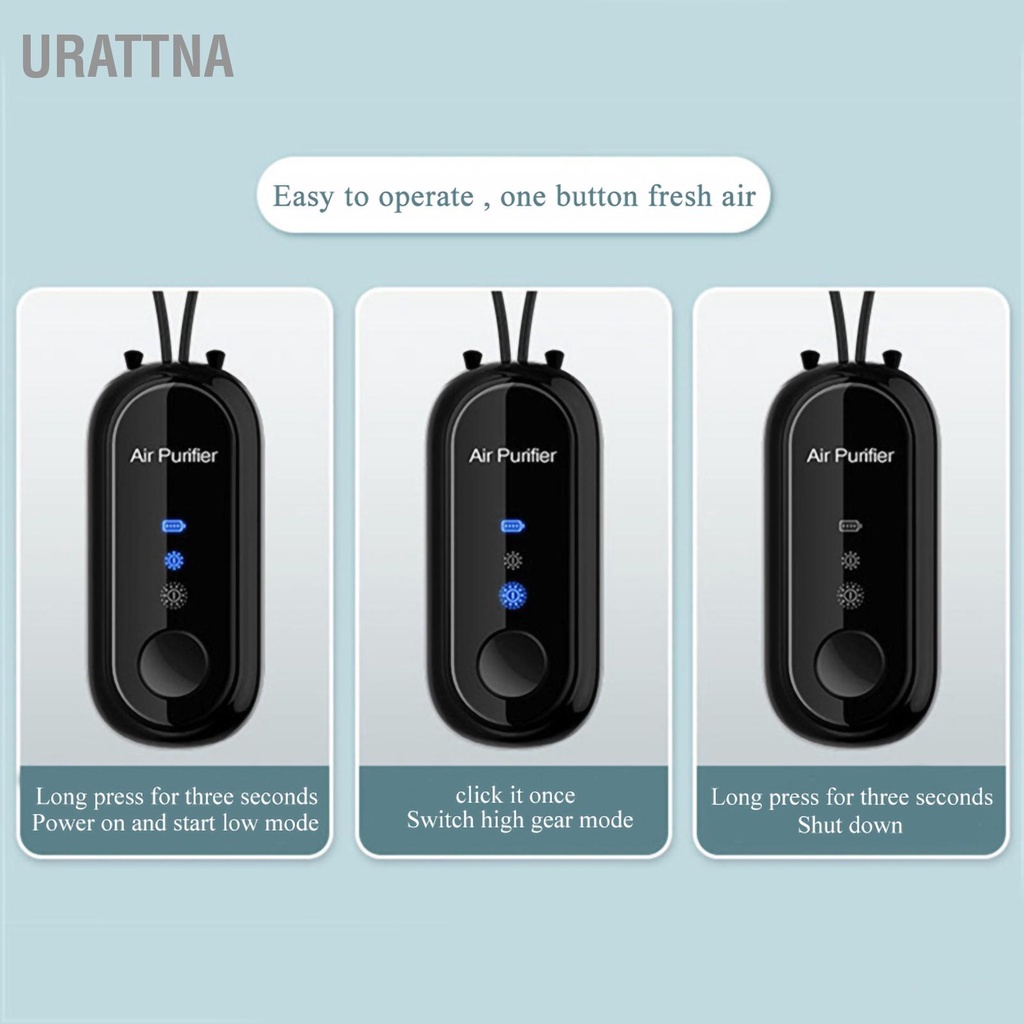 urattna-เครื่องฟอกอากาศส่วนบุคคล-แบบชาร์จไฟได้-แบบพกพา-เครื่องกําเนิดไอออนลบ-ทําความสะอาดสร้อยคอ