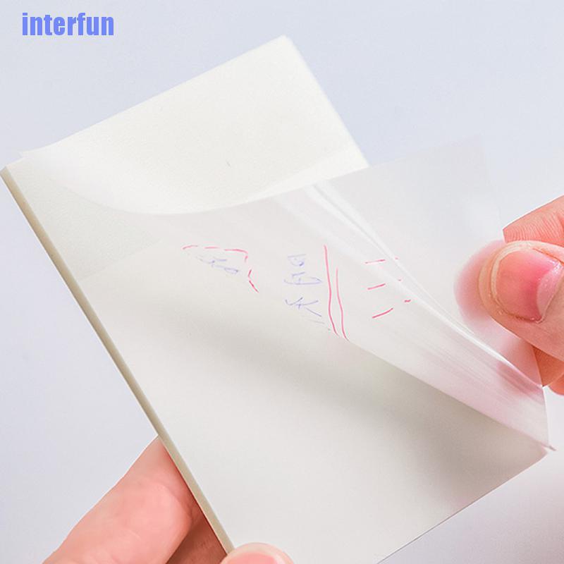 ภาพหน้าปกสินค้า(Interfun) สติกเกอร์กระดาษโน้ต แบบใส คุณภาพสูง