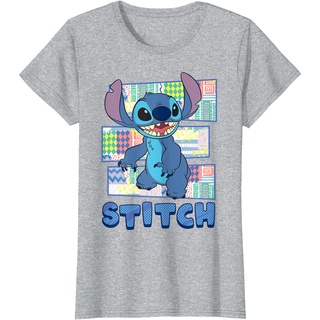 เสื้อยืดผ้าฝ้ายเสื้อยืดแขนสั้นลําลอง คอกลม พิมพ์ลาย Disney Lilo &amp; Stitch Tropical Panel Portrait แฟชั่นสําหรับผู้ชายL XL