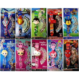 (พร้อมส่ง) นาฬิกาเด็ก ฉายแสงได้ สลับรูปภาพได้ถึง24ภาพ นาฬิกาเด็กผู้หญิง นาฬิกาเด็กผู้ชาย มีไฟฉายภาพ (RC122)