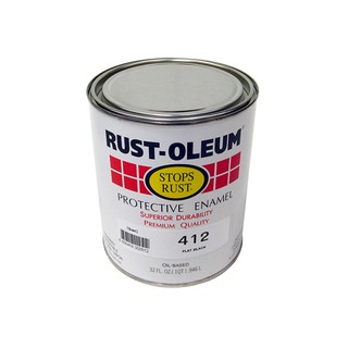 สีน้ำมัน RUST-OLEUM #412-4 G 1/4GL มีส่วนผสมของสารป้องกันสนิมเกรดพรีเมี่ยม ทนต่อไอเค็ม กรด ด่างอ่อนๆ มีส่วนผสมของสารป้อง