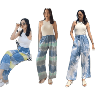 Luzy tie dyed pants กางเกงมัดย้อมพาสเทลขายาว ไซต์พิเศษสั่งได้