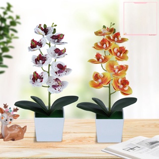 [AG]Artificial Flower Multi-use Bright-colored PVC Decorative Wide Application Butterfly Orchid Display for Wedding