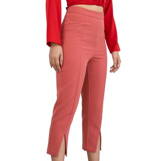 CALLA CREATIV กางเกงสลิมฟิต ผู้หญิง ดีเทลผ่าหน้า สีชมพู พีช ​Salem Pants - Pink