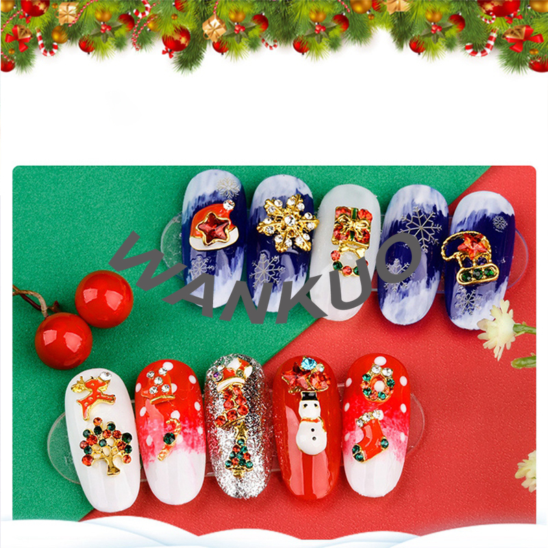 ภาพสินค้าWomen Nail Art Christmas Nail Decorations Snow Bell Collection Crystal Ladies Nail Stickers จากร้าน wankuodianzishangwu.th บน Shopee ภาพที่ 2