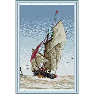 ชุดปักครอสติช เรือใบ (Sailing boat Cross stitch)