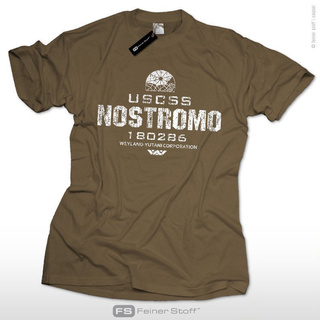 Gildan เสื้อยืดแขนสั้น ผ้าฝ้ายแท้ พิมพ์ลายเอเลี่ยน Nostromo Xenomorph Alien ขนาดใหญ่ สไตล์สตรีท สําหรับผู้ชายสามารถปรับแ