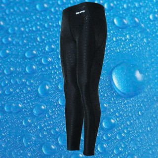 กางเกงว่ายน้ำผู้ชาย ขายาว แถบเส้นดำ (ดำ) รหัส MWTD2001