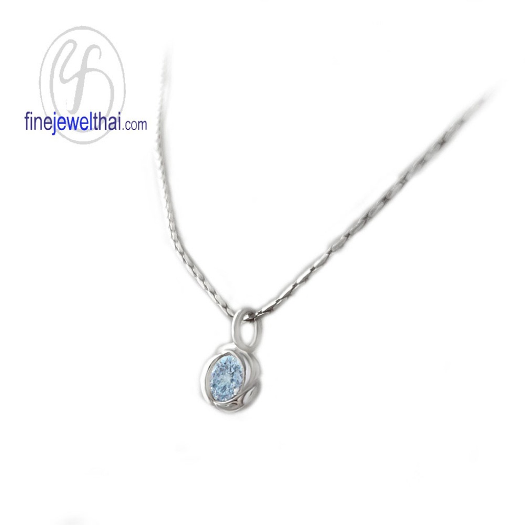 finejewelthai-จี้โทพาซ-โทพาซ-จี้พลอย-พลอยประจำเดือนเกิด-topaz-silver-pendant-birthstone-p1054tp00e