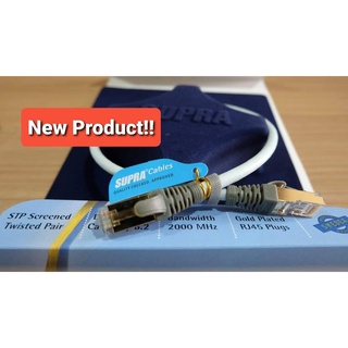 ภาพหน้าปกสินค้าSupra Cat 8 STP Patch FRHF Blue Ethernet Cable w/ RJ45 สายแลน ซึ่งคุณอาจชอบสินค้านี้