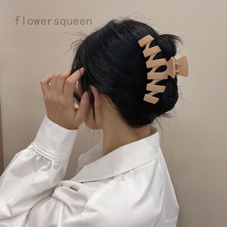 flowersqueen กิ๊บติดผม รูปกรงเล็บปลาฉลาม เนื้อแมตต์ หรูหรา เครื่องประดับ สําหรับผู้หญิง