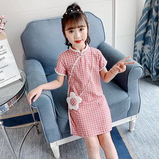☋✐สาวฤดูร้อนเสื้อผ้า Hanfu กระโปรงเด็กเสื้อผ้า cheongsam สาวเจ้าหญิงชุดสไตล์ตะวันตก 2021 ชุดเด็กใหม่ summer