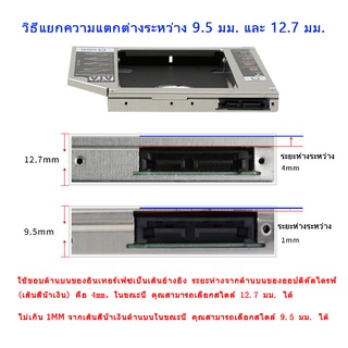 ภาพขนาดย่อของภาพหน้าปกสินค้าถาดแปลงใส่ HDD Notebook เพิ่มฮาร์ดดิสก์คอมพิวเตอร์ Second HDD Caddy 12.7mm/9.5mm 2.5 Inch SATA3.0 2nd SSD จากร้าน aprimeac14 บน Shopee ภาพที่ 2