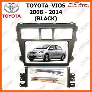 หน้ากากวิทยุรถยนต์ TOYOTA VIOS (ดำด้าน) รถปี 2008 - 2012 รหัส NV-TO-101