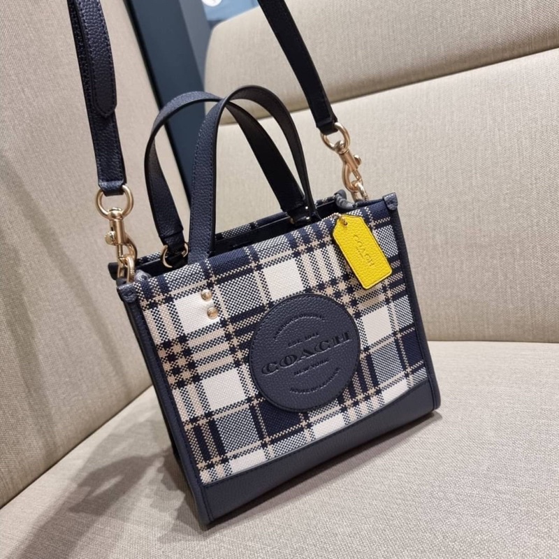 coach-c8198-dempsey-tote-22-with-garden-plaid-print-and-coach-patch