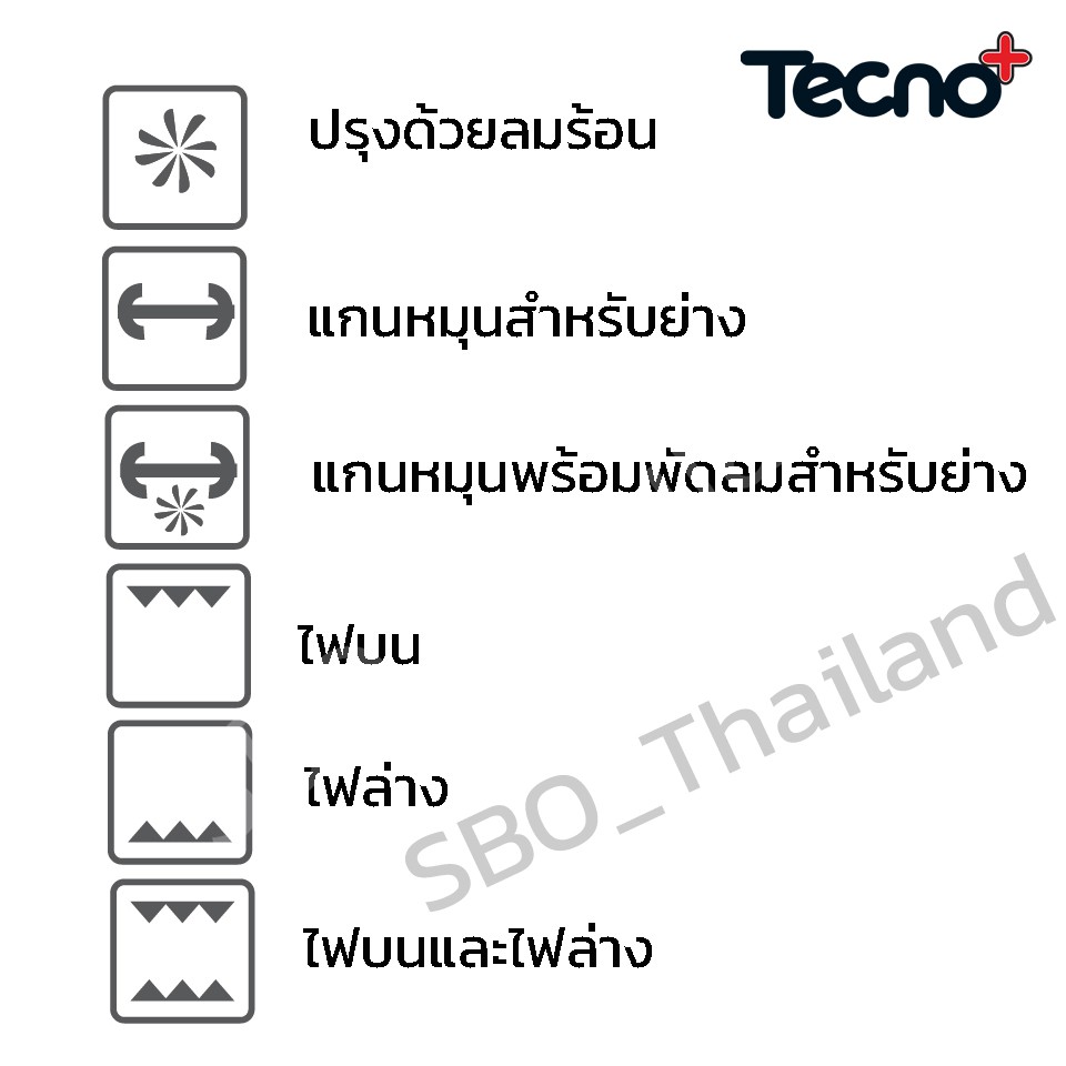 ภาพสินค้าTECNOPLUS เตาอบไฟฟ้า ขนาดความจุ 63 ลิตร มีพัดลมในตัว ไฟส่องสว่าง รุ่น TNP SO 863 B จากร้าน sbo_thailand_officialshop บน Shopee ภาพที่ 3