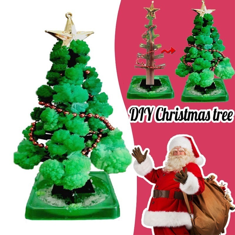 พร้อมส่ง-ต้นคริสต์มาสมหัศจรรย์-magic-growing-crystal-christmas-tree-ของเล่นสําหรับเด็ก