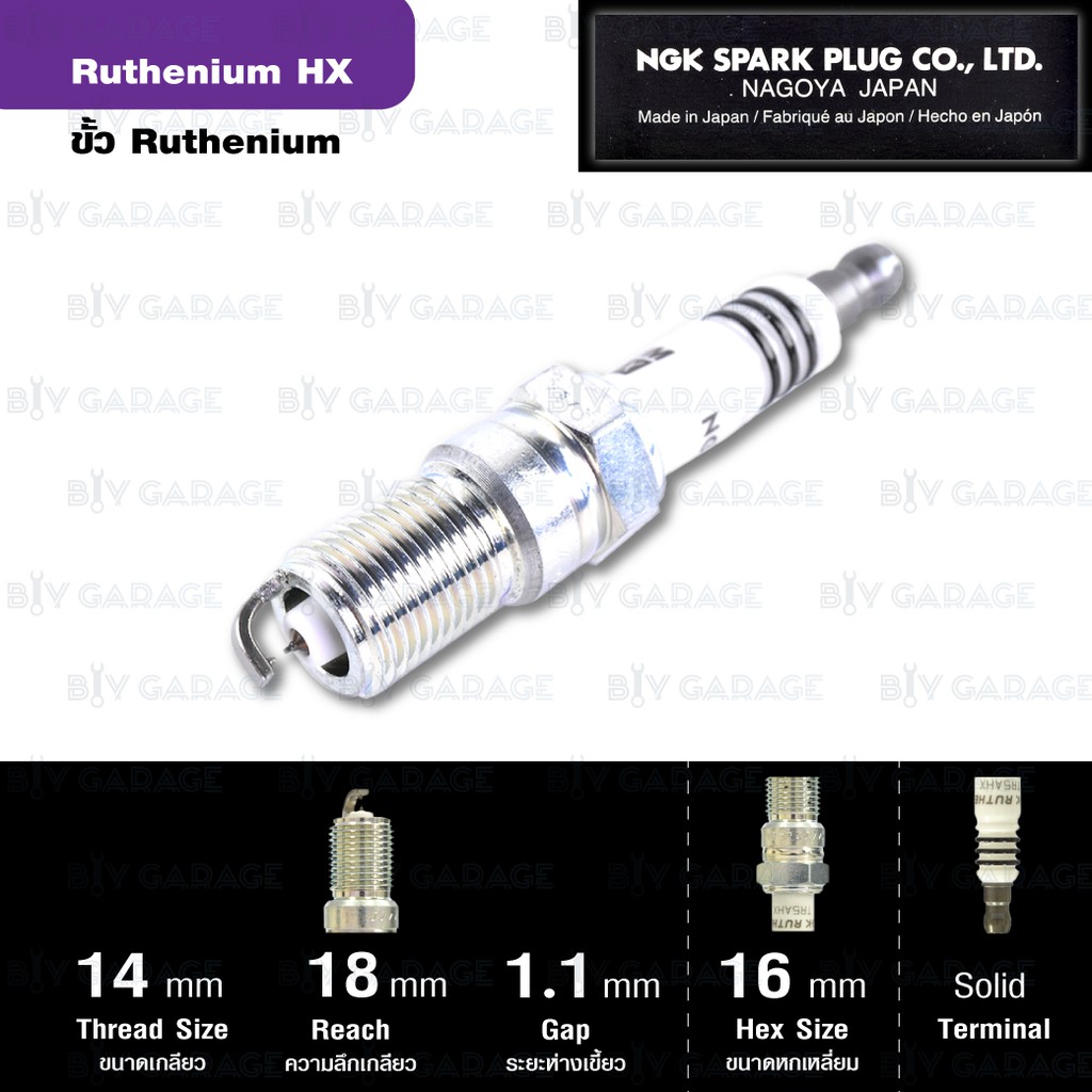 ngk-หัวเทียน-ruthenium-hx-ขั้ว-ruthenium-ติดรถ-tr5ahx-6-หัว-ใช้สำหรับรถ-ford-escape-3-0-v6-ใช้อัพเกรด-tr55ix