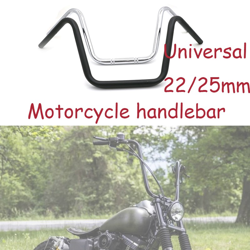 Manillar Z De 1 Pulgada Para Harley Davidson Sportster, XL883, XL1200, Softail, Dyna – Acero, Universal