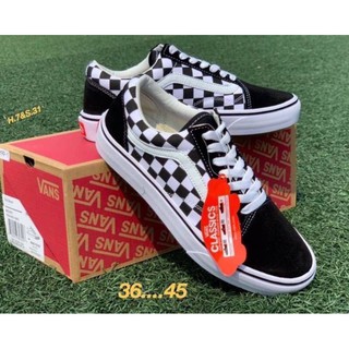 Vans Old Skool Checkerboard✔ งาน hiend  size 36-45🎈  รองเท้าผ้าใบผู้หญิง ผู้ชาย รองเท้าผ้าใบลำลอง