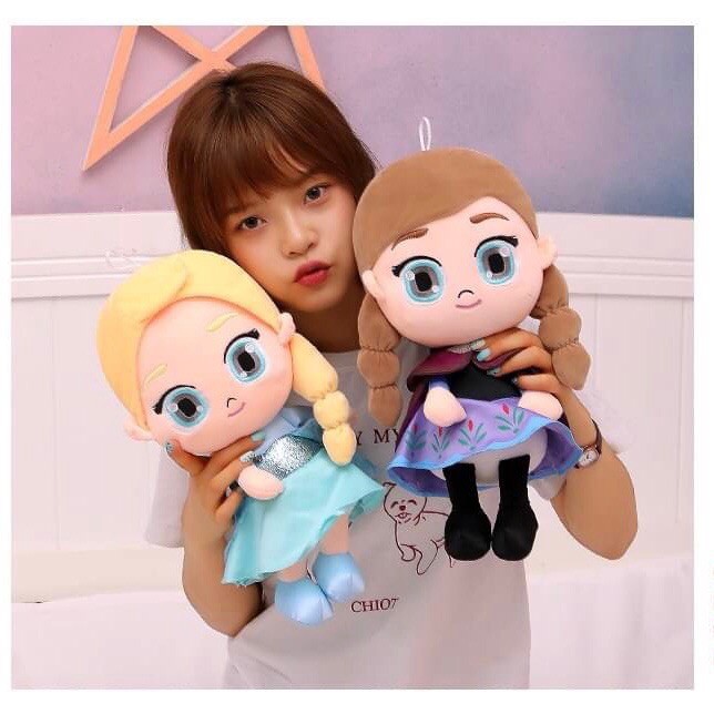 พร้อมส่ง-ตุ๊กตาเจ้าหญิงfrozen-เจ้าหญิงเอลซ่า-อันนา-elsa-amp-anna-หน้าแบ๊ว-ขนาด30cm-นุ่มมากก-ของขวัญสุดน่ารัก-ซักเครื่อ