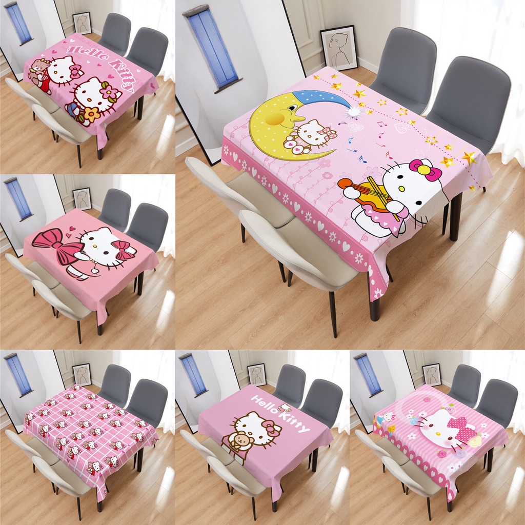 ผ้าปูโต๊ะ-hello-kitty-เหมาะสำหรับหอพักนักเรียน-ผ้าปิคนิค-ผ้าปูโต๊ะ-น่ารักมาก