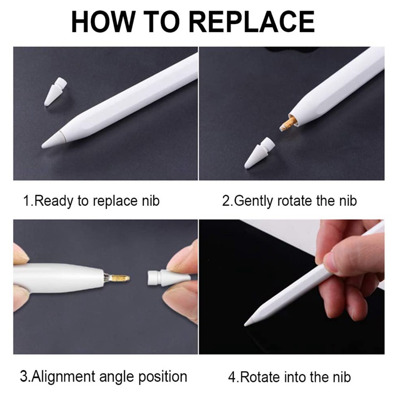 ปลายปากกา-ความไวแสงสูง-แบบเปลี่ยน-สําหรับ-apple-pencil-1st-2nd-generation-ipad-pro-8-แพ็ค