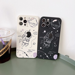 เคสโทรศัพท์มือถือ TPU นิ่ม ลายการ์ตูนนักบินอวกาศน่ารัก สําหรับ Huawei Nova 3 3i 4 7i 3E 4E Nova6 7 SE P20 P30 P40 Lite P50 Pro Mate20 30 40 Pro