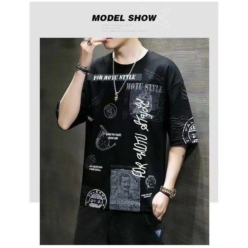 ภาพสินค้าAVONE **พร้อมส่งจากไทย** เสื้อยืดคอกลมผู้ชาย แฟชั่นสไตล์เกาหลี 0059 จากร้าน top_fashion_girls บน Shopee ภาพที่ 5