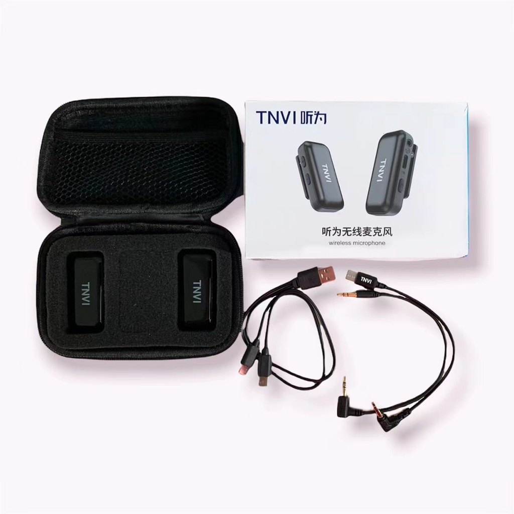 tnvi-mini-wireless-microphoneชุดไมค์โครโฟนไร้สาย-รองรับการใช้งานกับมือถือและกล้องทุกประเภท-สำหรับไลฟ