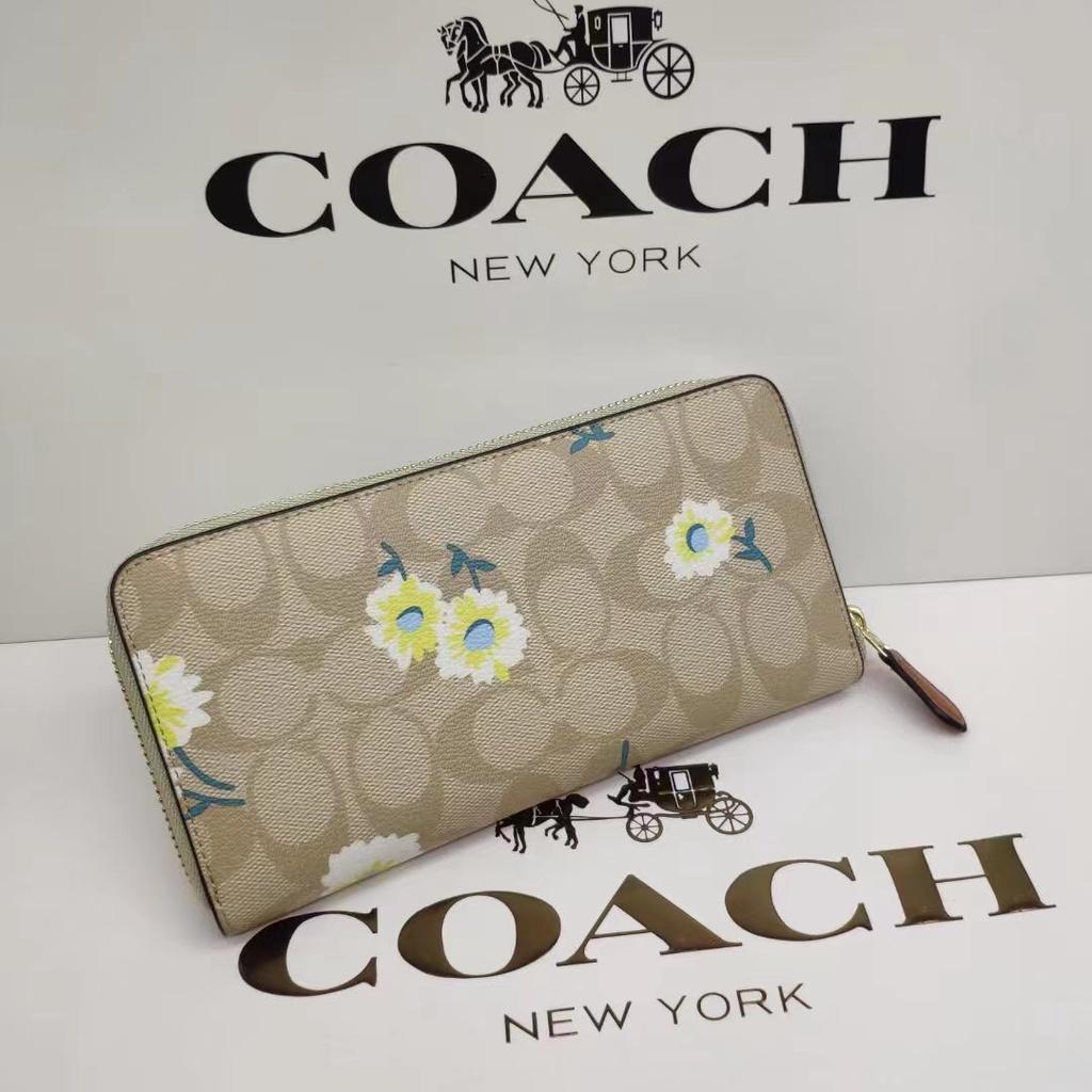 coach-c3370-กระเป๋าสตางค์ยาวผู้หญิงซิปแอคคอร์-3370