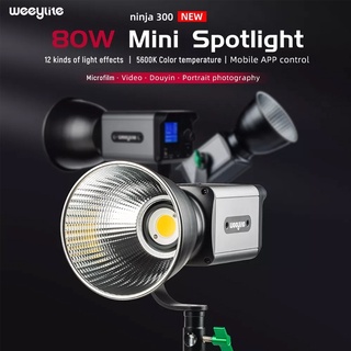 Weeylite NINJA300 80W MIni Spotlight 5600K Bowens Mount แสงต่อเนื่อง,LED สำหรับถ่ายภาพสตูดิโอวิดีโอ