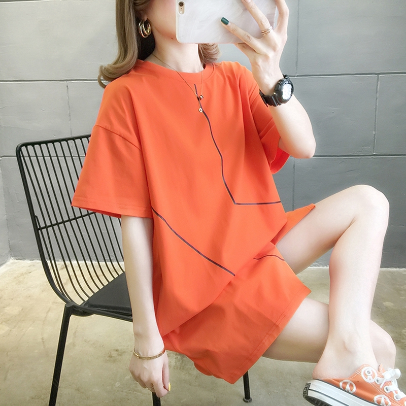 2020-cotton-summer-clothes-korean-loose-medium-long-women-short-sleeve-t-shirt