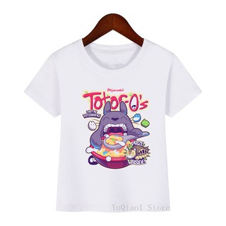 เสื้อยืด - อะนิเมะ totoro พิมพ์สาวเสื้อยืดเด็กฮาราจูกุคาวาอี้กราฟิกเสื้อยืดตลกสตูดิโอจิบลิมิยาซากิฮ