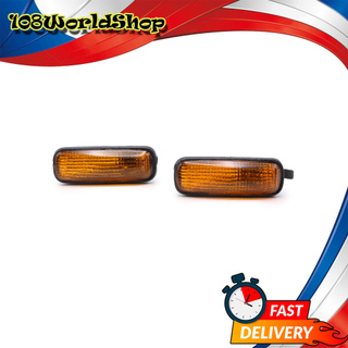 ไฟเลี้ยวข้าง พร้อมหลอดไฟ สีส้มขอบดำ ซ้าย+ขวา 2 ชิ้น Lh+Rh Honda  Civic Sedan CR-V ปี1996 - 2000