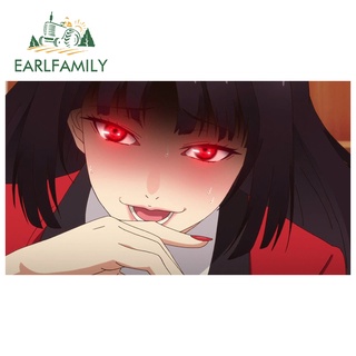 Earlfamily สติกเกอร์ไวนิล กันน้ํา ลาย Kakegurui Yumeko 13 ซม. x 7.3 ซม. สําหรับตกแต่งรถยนต์ สเก็ตบอร์ด