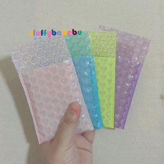 🌈พร้อมส่ง 10แถม1🌈 เซ็ตแพ็คการ์ดบับเบิ้ลหัวใจน่ารัก 4 สี อุปกรณ์แพ็คการ์ดน่ารักๆ