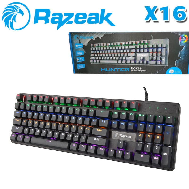 คีบอร์ดเกมมิ่ง Razeak RK-X16 / RK-X61 Mechanical Keyboard คีย์บอร์ด ...