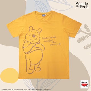 (SUIKA) - เสื้อยืด Disney ลาย Winnie the Pooh สีมัสตาร์ด  ( DPH.O-001 )