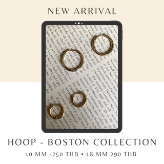 ภาพหน้าปกสินค้าต่างหูห่วงสีทอง hoop stainless steel - Boston Collection ซึ่งคุณอาจชอบสินค้านี้