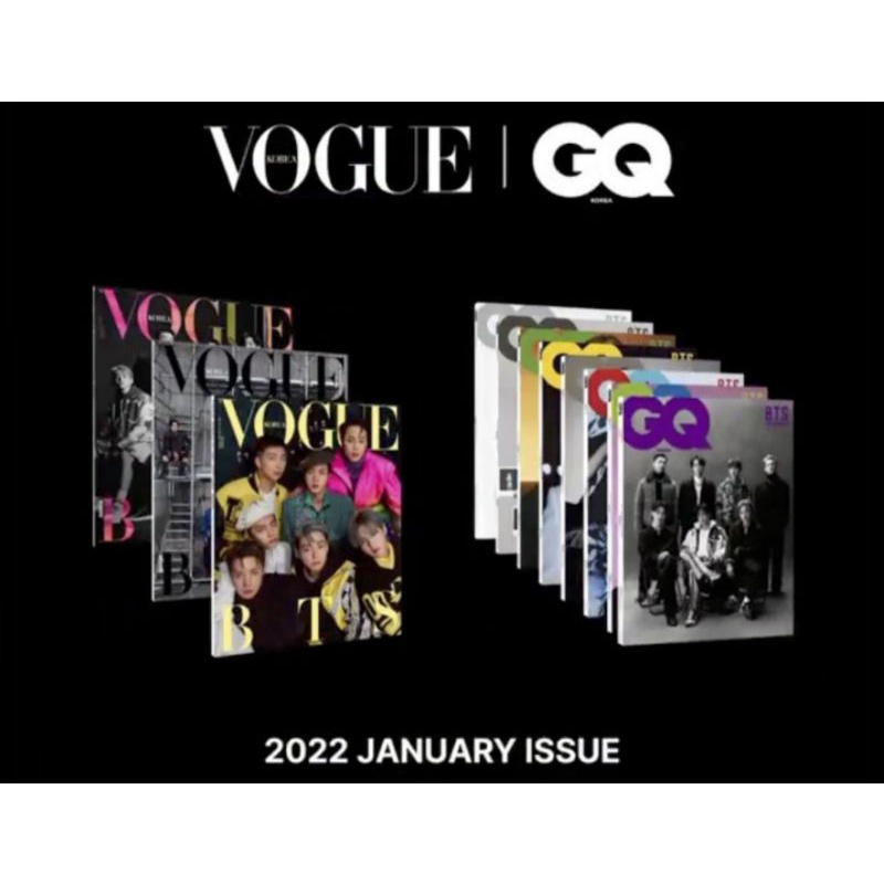 พร้อมส่ง-bts-x-lv-by-vogue-gq-2022-january-issue-bts-special-edition-ชำระปลายทางได้