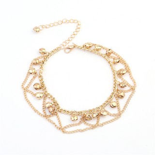 ภาพหน้าปกสินค้าSummer Women Girl Tassel Foot jewelry Bells Sound Gold Metal Chain Ankle ที่เกี่ยวข้อง