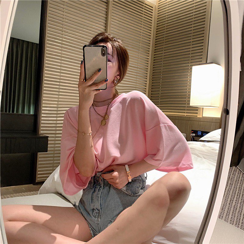 พร้อมส่ง-เสื้อยืดทรง-oversize-แต่งโซ่เว้าหลัง-เสื้อเปิดหลัง-ผ้านิ่ม-ใส่สบาย