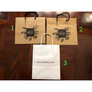 [พร้อมส่ง] ถุงกระดาษ dean&amp;duluca, kub kao kub pla กับข้าวกับปลา