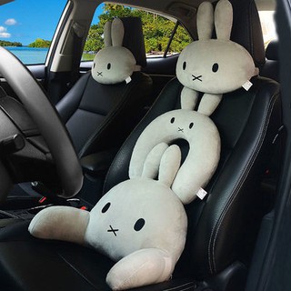 🚅📣Miffy Rabbit Car Headrest หมอนรองคอลายการ์ตูนหมอนรองคอหมอนรองคอหมอนรองคอในรถยนต์