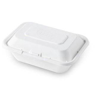 เอโร่ กล่องอาหาร รุ่นประหยัด ขนาด 600ml ยกแพ็ค 50ชิ้น กล่องใส่อาหาร ผลิตจากเยื่อธรรมชาติ ARO PULP FOOD LUNCH BOX